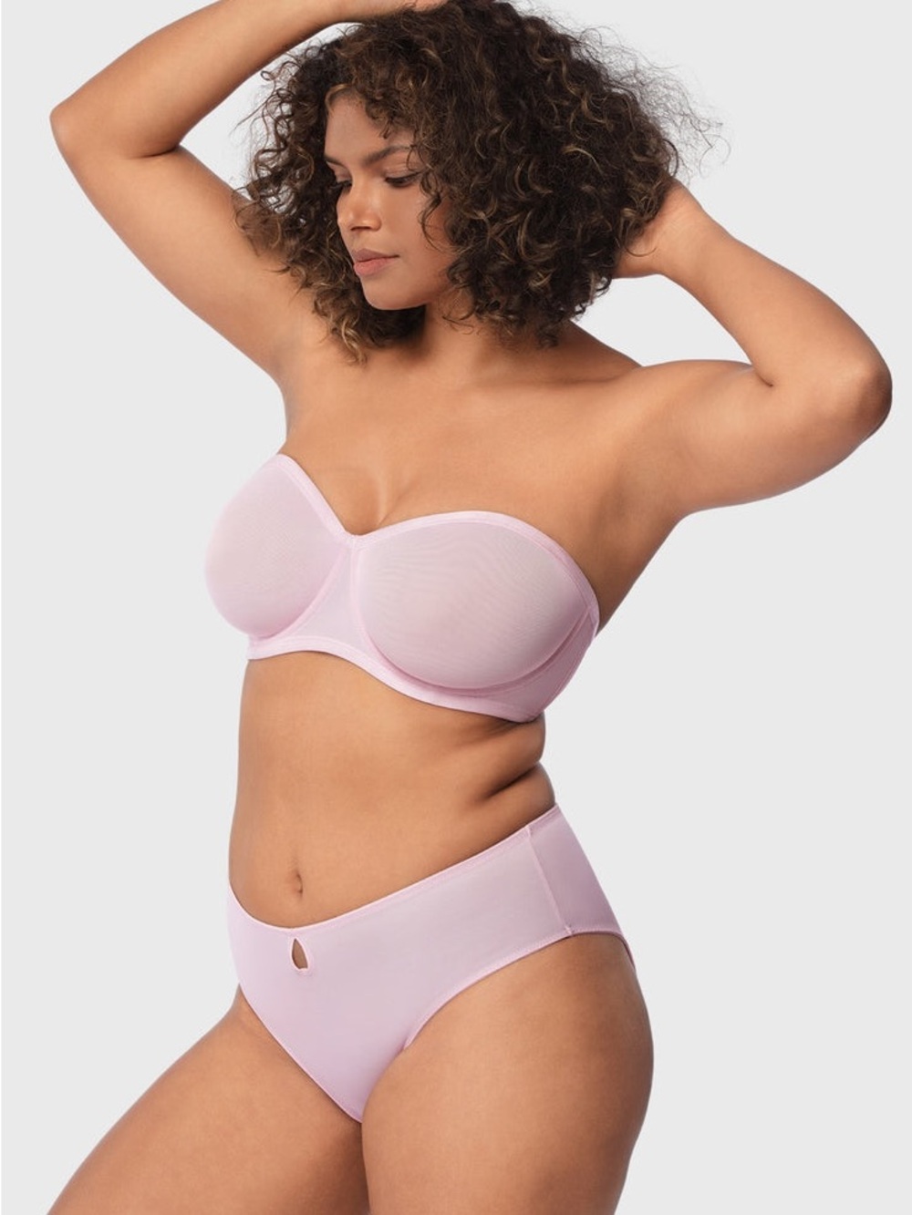 NWT HSIA Pale Pink Unlined Strap or Strapless Minimizer Bra Size 36C